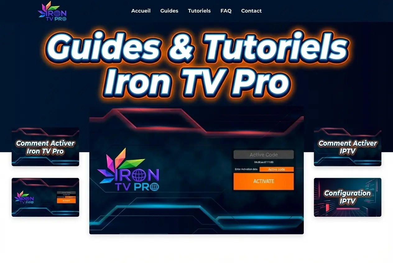 Code Iron TV Pro — écran d'activation IPTV